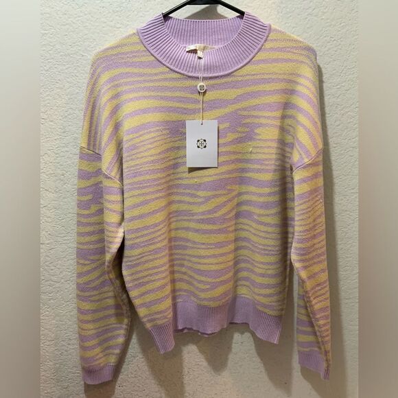 WAYF Way Sweaters Vincent Intarsia Sweater  Size S NWT $80 - Picture 3 of 10